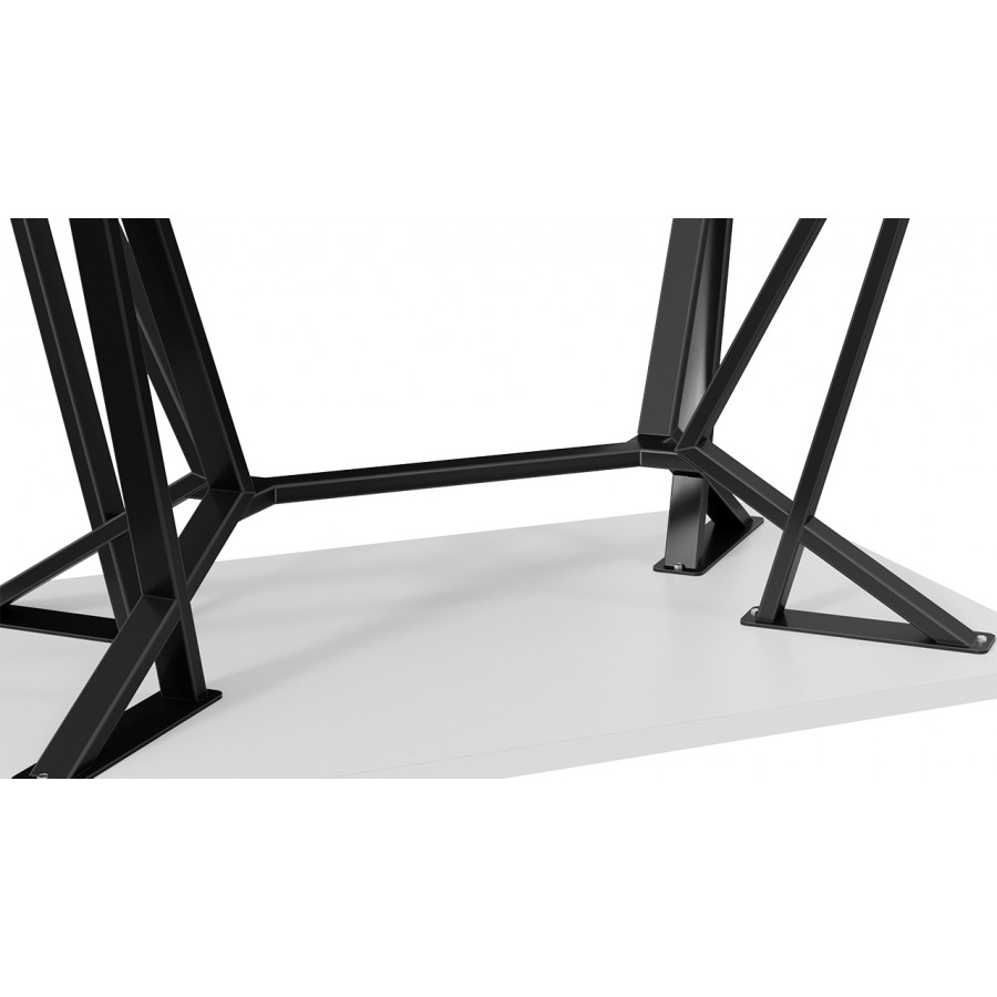 Стол обеденный «Ройс» Тип 1 Черный муар/Белый