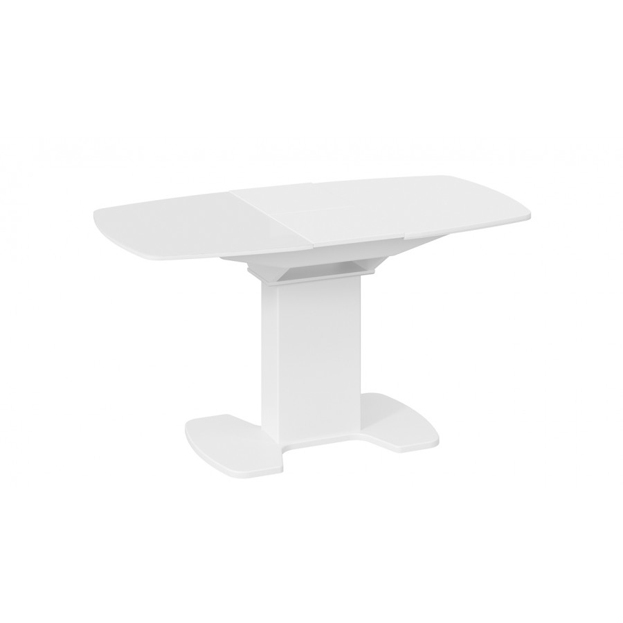 Стол обеденный «Портофино» - СМ(ТД)-105.01.11(1) Белый глянец, Стекло белое