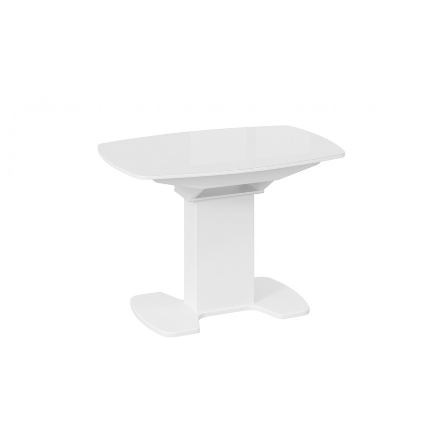 Стол обеденный «Портофино» - СМ(ТД)-105.01.11(1) Белый глянец, Стекло белое