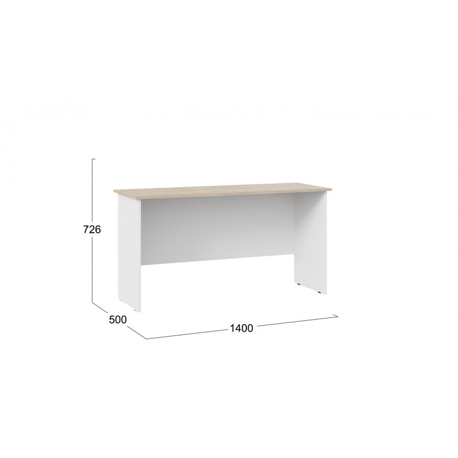 Стол письменный тип 14 (1400) Дуб Сонома, Белый Ясень