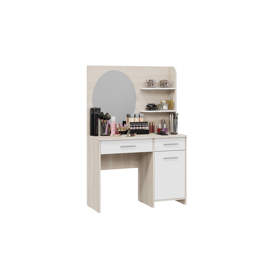 Стол туалетный «Эвита» Дуб Гарден/Белый глянец