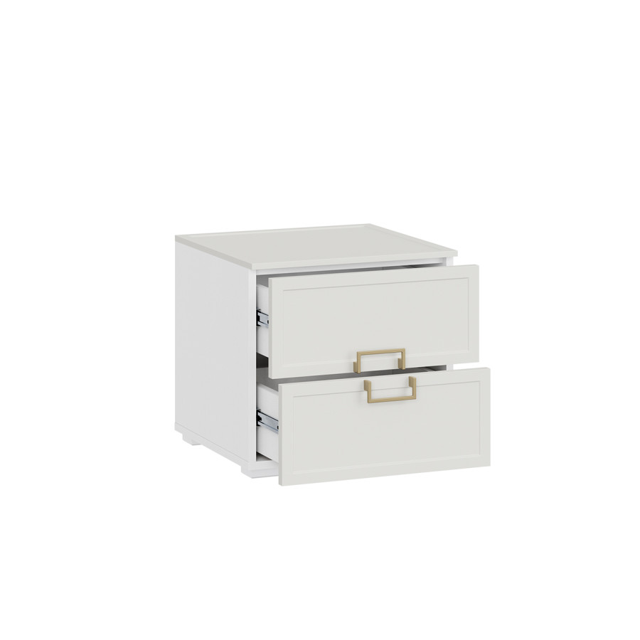 Тумба прикроватная «Стелла» - 402.03 Белый холст, Белый Жемчуг