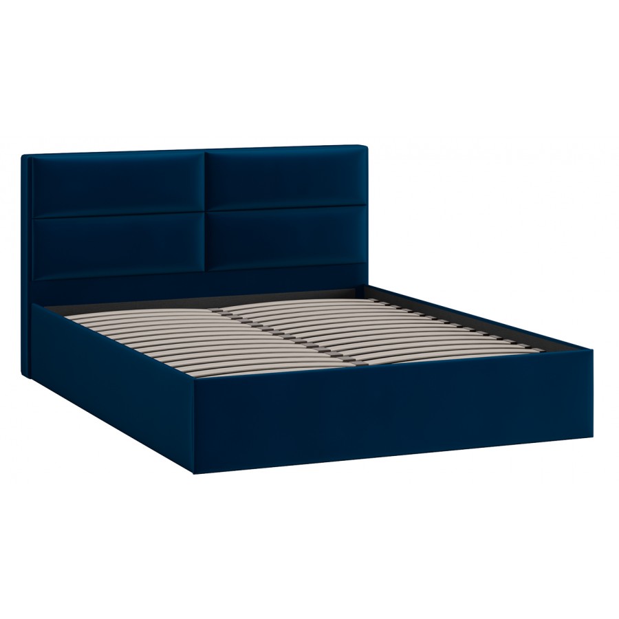 Кровать без ПМ «Глосс» Тип 1 (без подъемного механизма) Велюр Confetti Blue