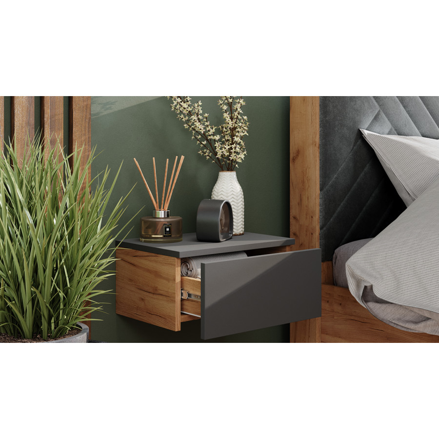 Тумба универсальная Тип 1 Графит Серый/Дуб Крафт Золотой