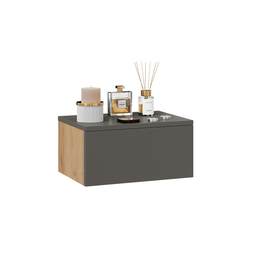 Тумба универсальная Тип 1 Графит Серый/Дуб Крафт Золотой