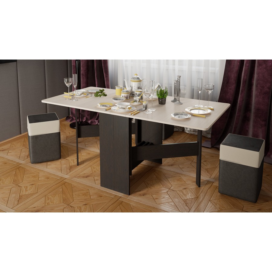 Стол-книжка тип 2 Венге Цаво, Дуб Белфорт