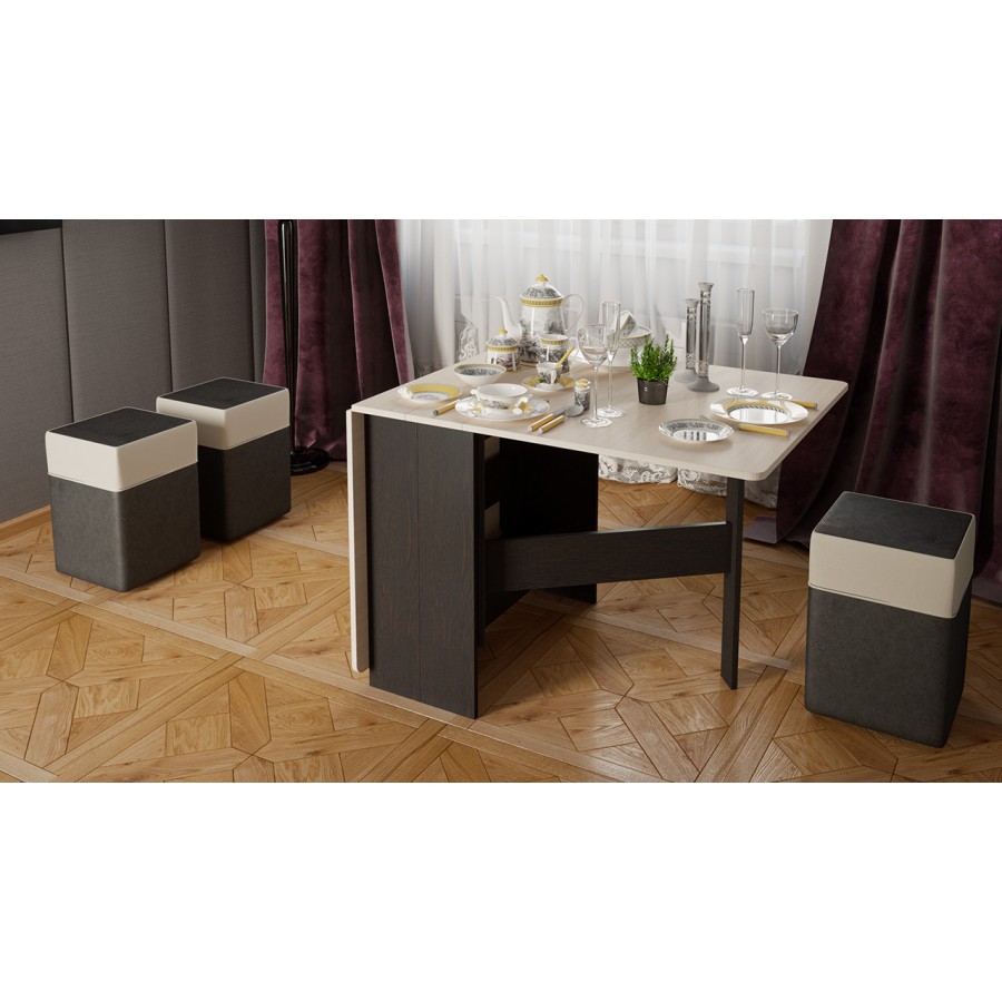 Стол-книжка тип 2 Венге Цаво, Дуб Белфорт