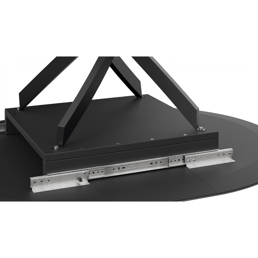 Стол обеденный раздвижной «Бергамо» Тип 1 - 127.000.000 Черный муар, Стекло матовое черный мрамор