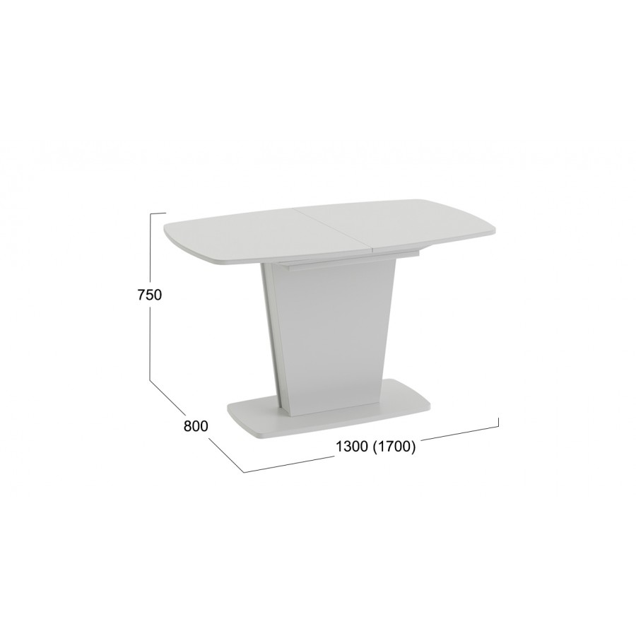 Стол раздвижной «Честер» Тип 2 Белый, Стекло белый глянец (оптивайт)