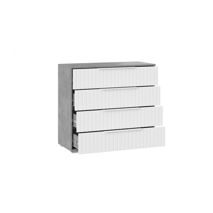 Комод «Хилтон» - 402.010.000 Ателье светлый, Белый матовый