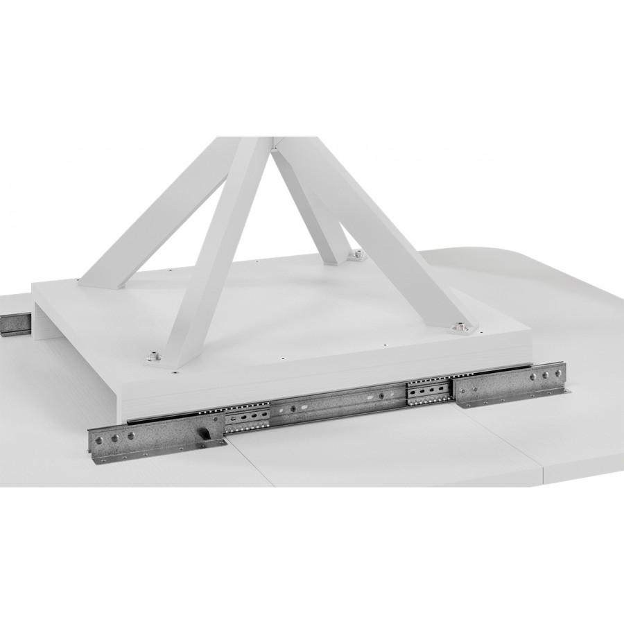 Стол обеденный раздвижной «Лиссабон» Тип 1 Белый муар, Белый