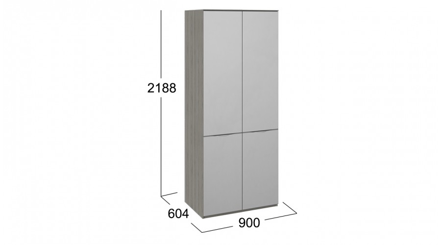 Шкаф для одежды с 2 зеркальными дверями «Либерти» СМ-297.07.022