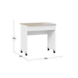 Стол компьютерный «Diamond» тип 2 Дуб Сонома, Белый