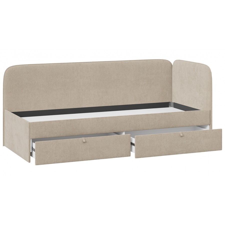 Кровать с мягкой обивкой «Молли» Тип 1 Микровелюр Scandi Cream 03