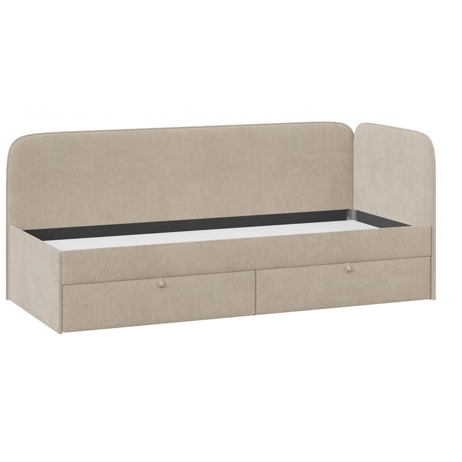 Кровать с мягкой обивкой «Молли» Тип 1 Микровелюр Scandi Cream 03