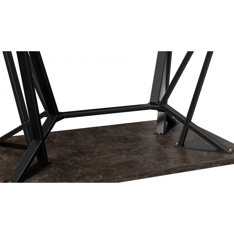 Стол обеденный «Ройс» Тип 1 Черный муар/Ателье темное