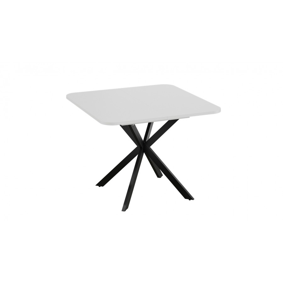 Стол обеденный раздвижной «Лиссабон» Тип 1 Черный муар, Белый