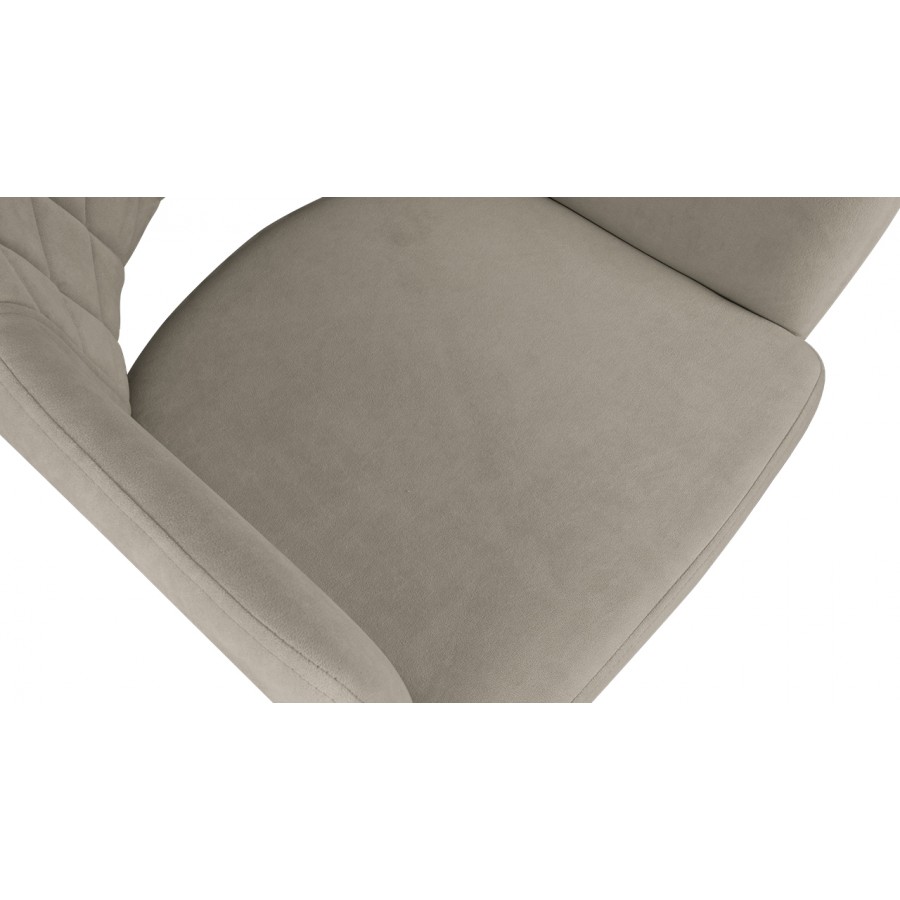 Стул «София» Т6 Черный муар, Велюр D002 бежевый