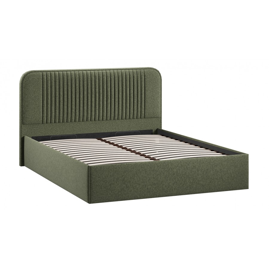 Кровать с ПМ «Тиффани» Тип 1 с заглушиной Микровелюр Jercy Deep Green