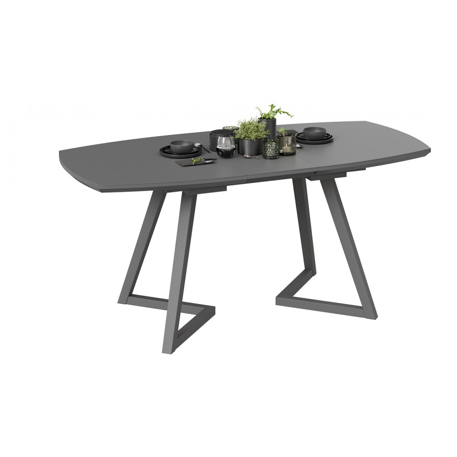 Стол обеденный «TESCA 2» Графит, Стекло графит матовое