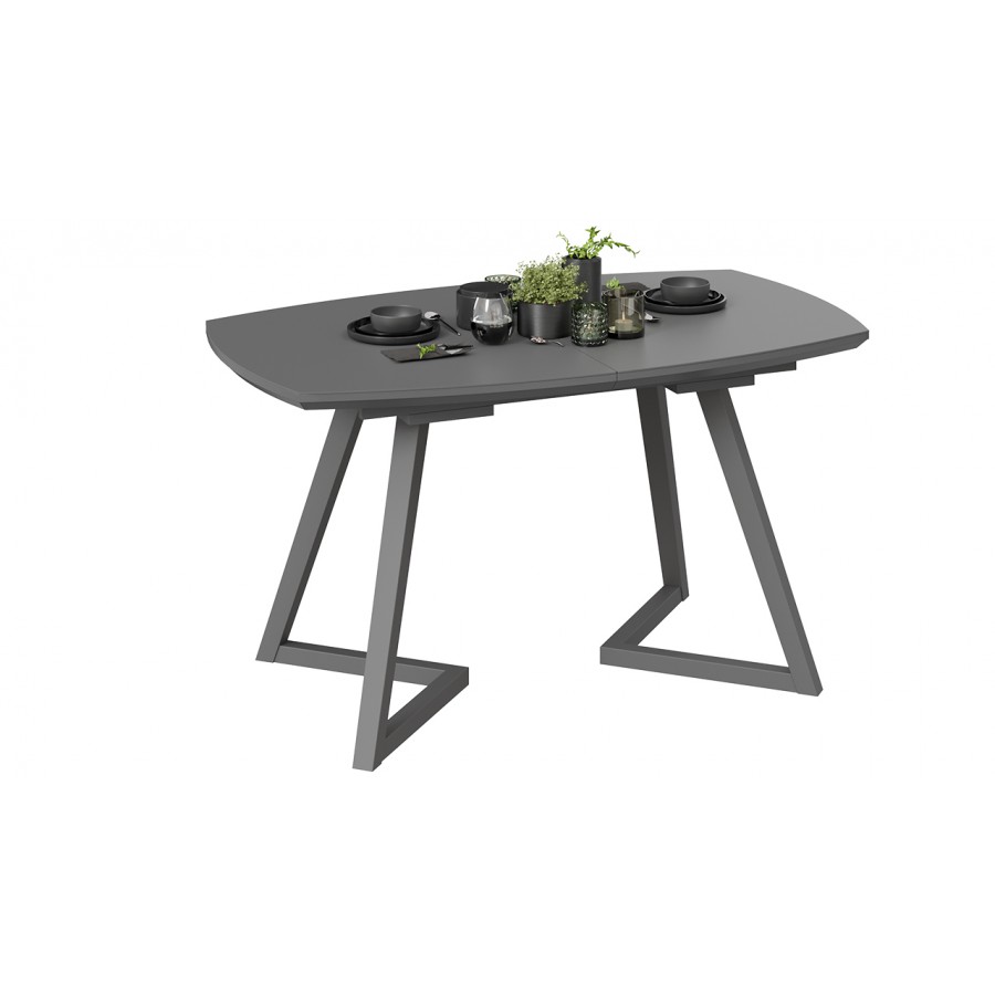 Стол обеденный «TESCA 2» Графит, Стекло графит матовое