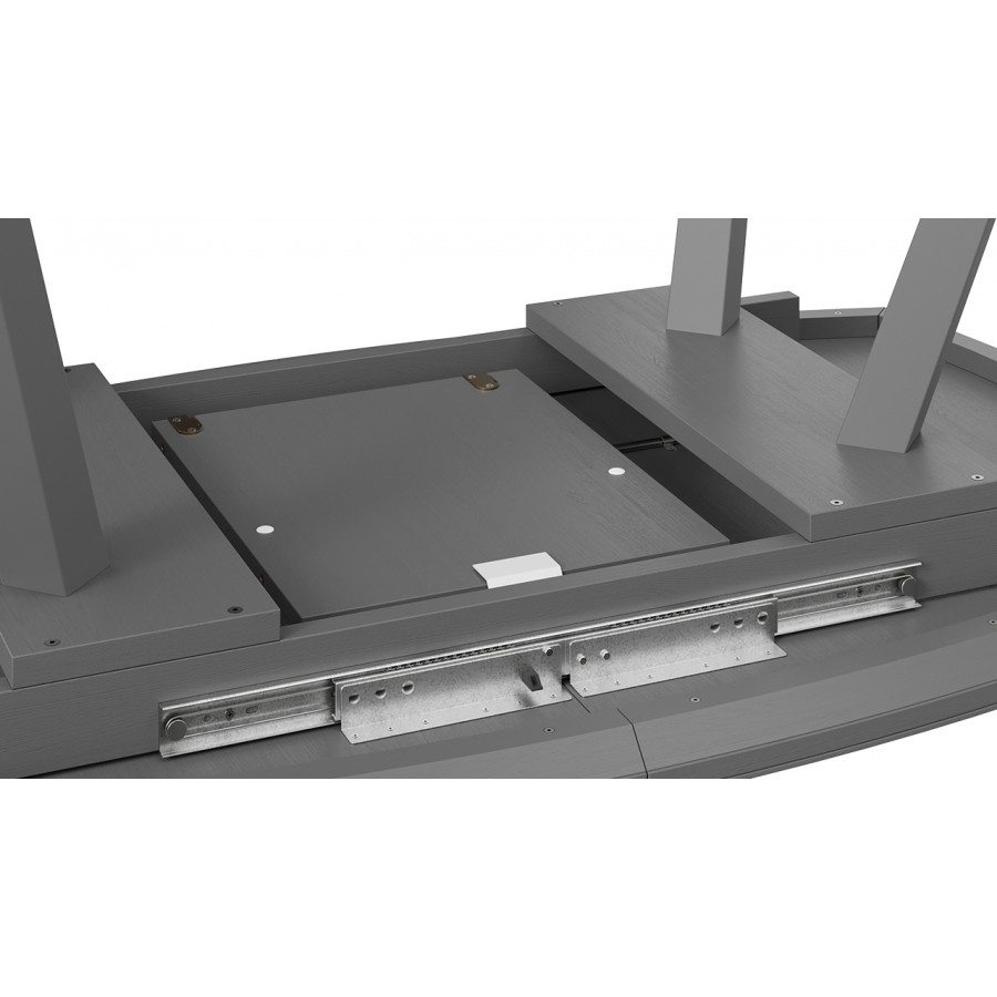 Стол обеденный «TESCA 2» Графит, Стекло графит матовое
