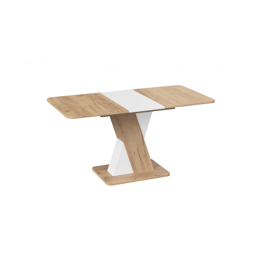 Стол обеденный раздвижной «Люксембург» Тип 3 Дуб Крафт золотой, Белый