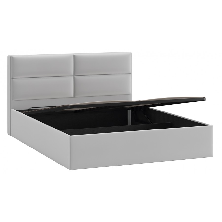 Кровать с ПМ «Глосс» Тип 1 (с подъемным механизмом) с заглушиной Велюр Confetti Silver