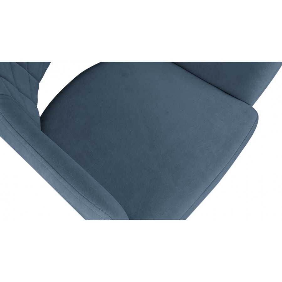 Стул «София» Т6 Белый муар, Велюр D007 пыльно-голубой