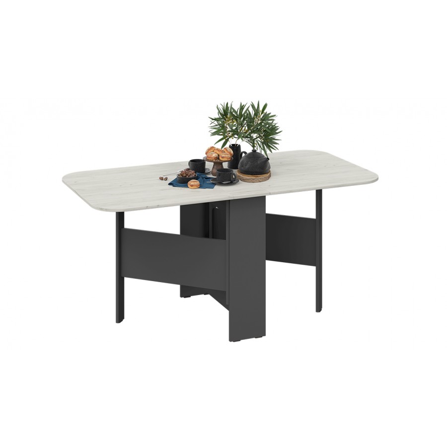 Стол-книжка Т1 Антрацит, Дуб крафт белый