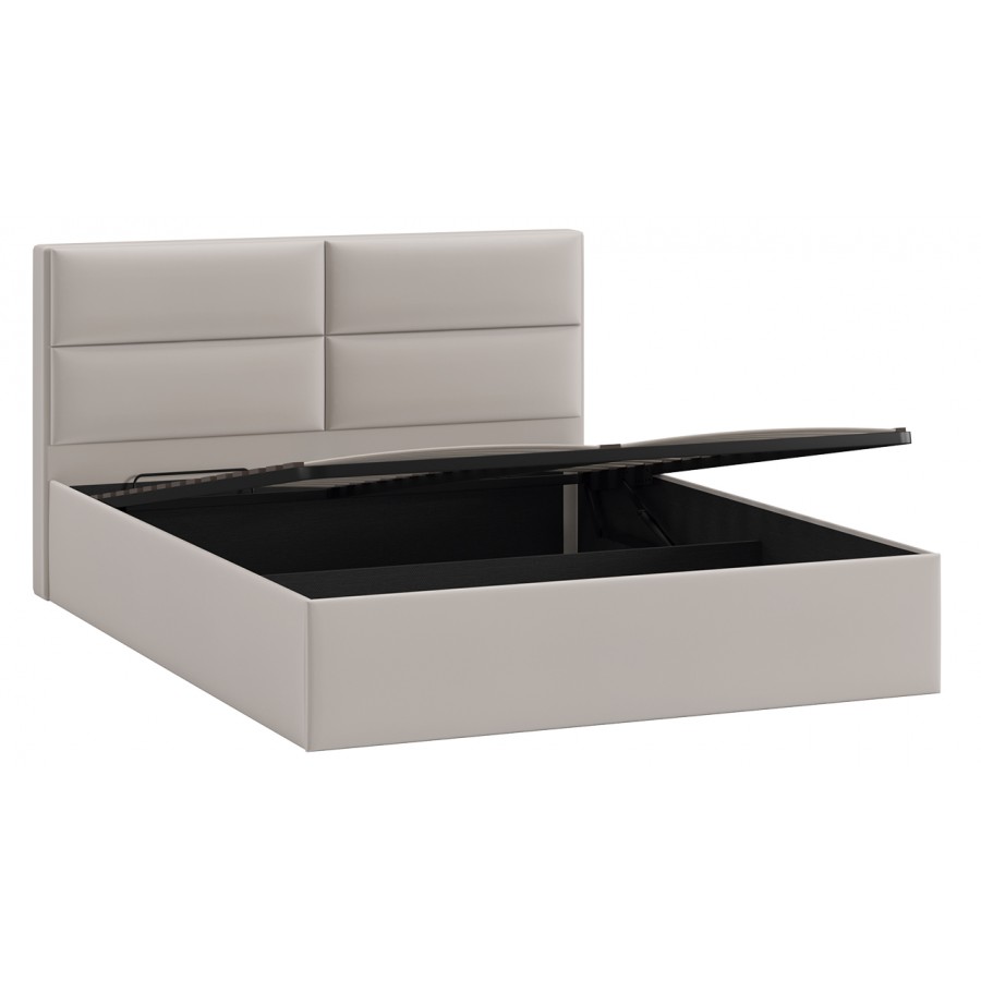 Кровать с ПМ «Глосс» Тип 1 (с подъемным механизмом) с заглушиной Велюр Confetti Smoke