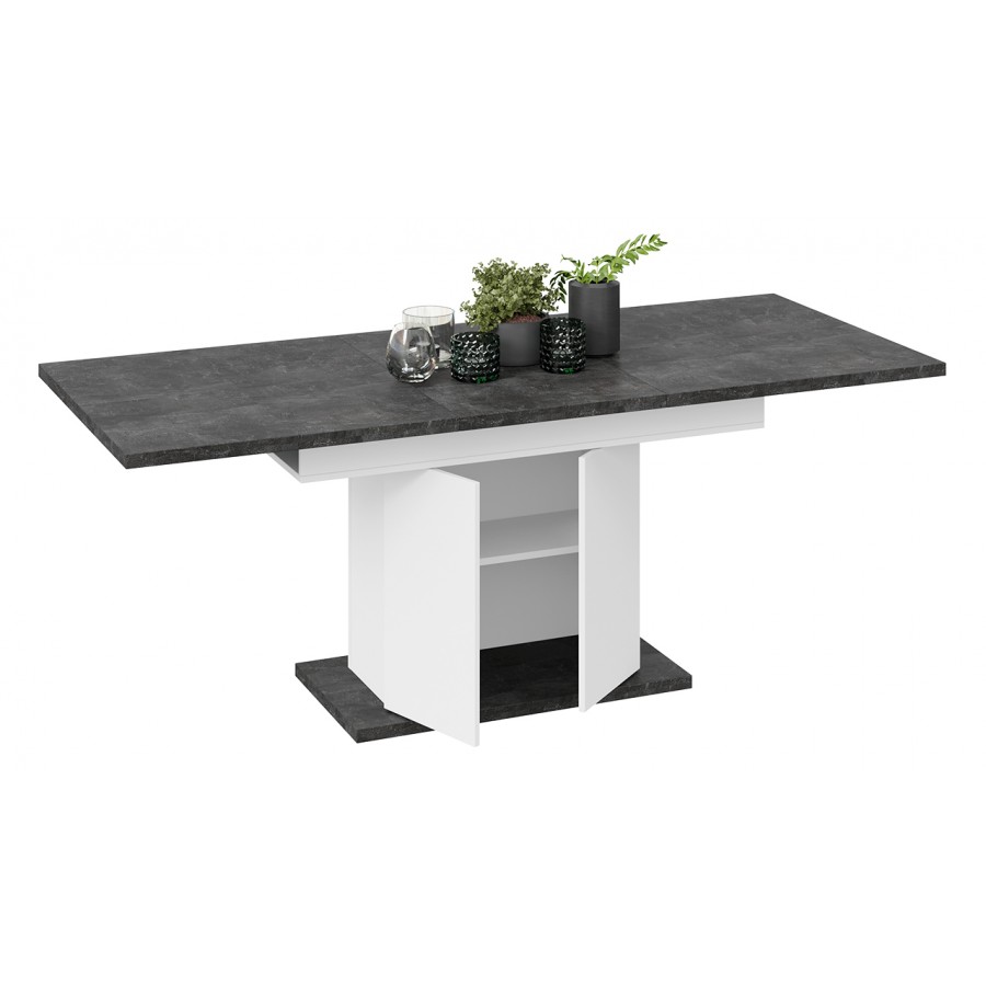 Стол раздвижной «Детройт» Тип 1 - 009.000.000 Белый, Ателье темный