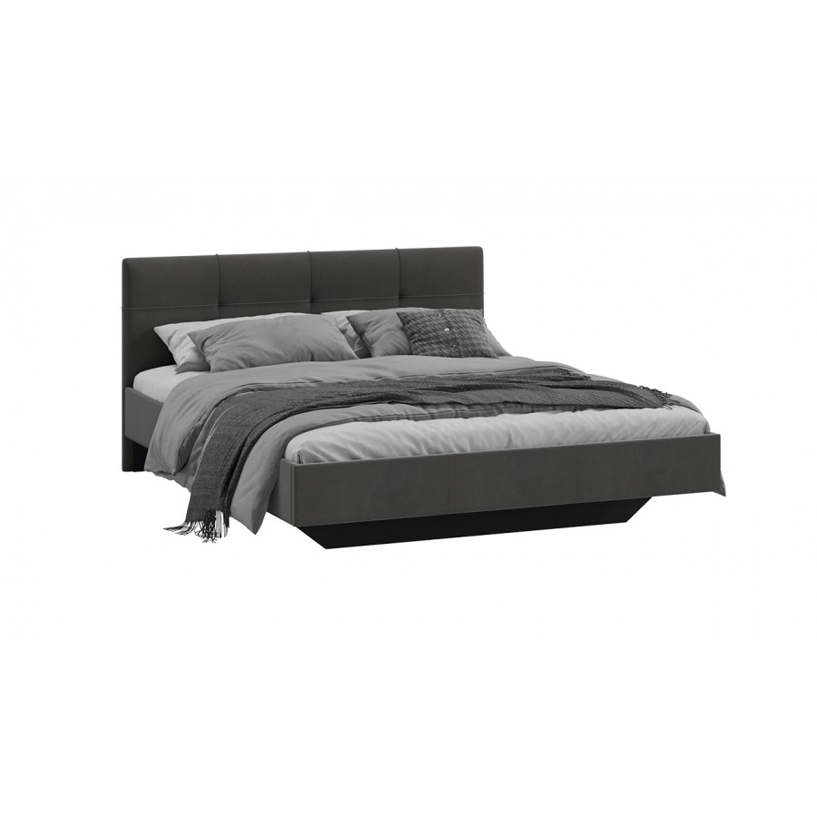 Кровать без ПМ «Элис» Тип 1 (без подъемного механизма) Исп.2 Велюр Графит