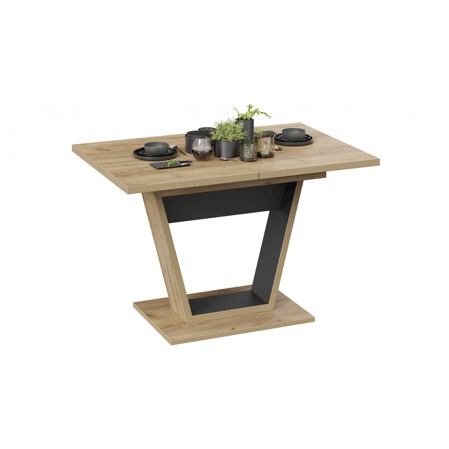 Стол обеденный «Гавана» Тип 1 Дуб Крафт золотой, Черный