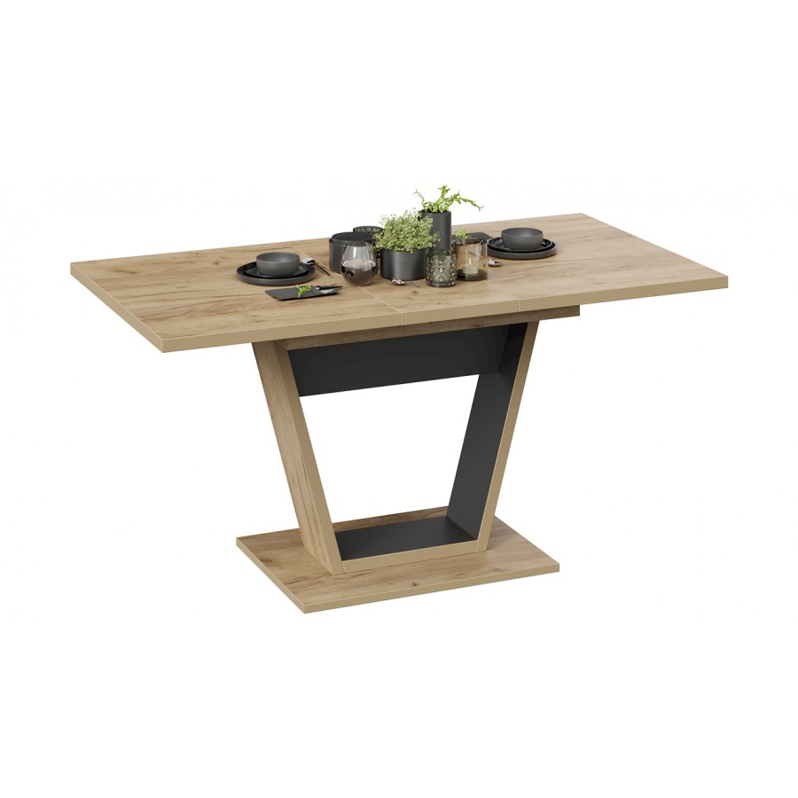 Стол обеденный «Гавана» Тип 1 Дуб Крафт золотой, Черный