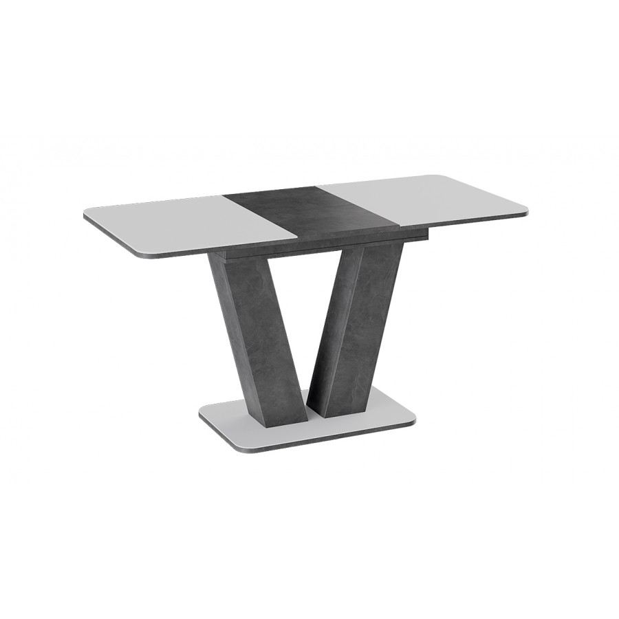 Стол раздвижной «Чинзано» Тип 1 Моод темный/стекло белое матовое