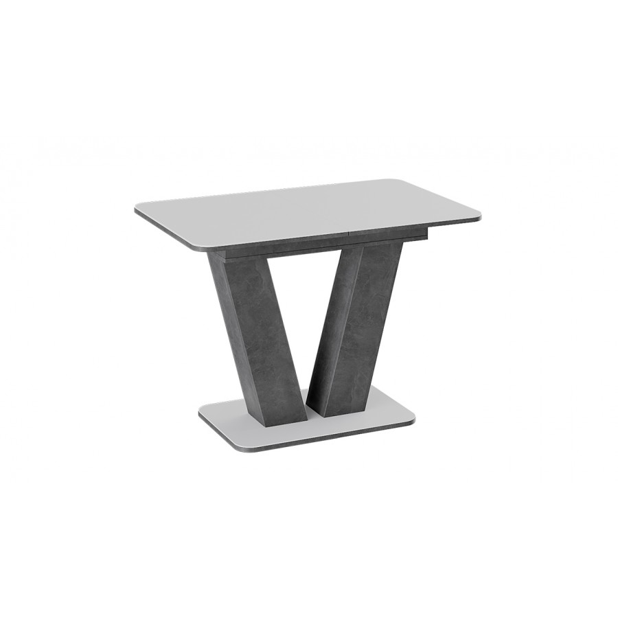 Стол раздвижной «Чинзано» Тип 1 Моод темный/стекло белое матовое