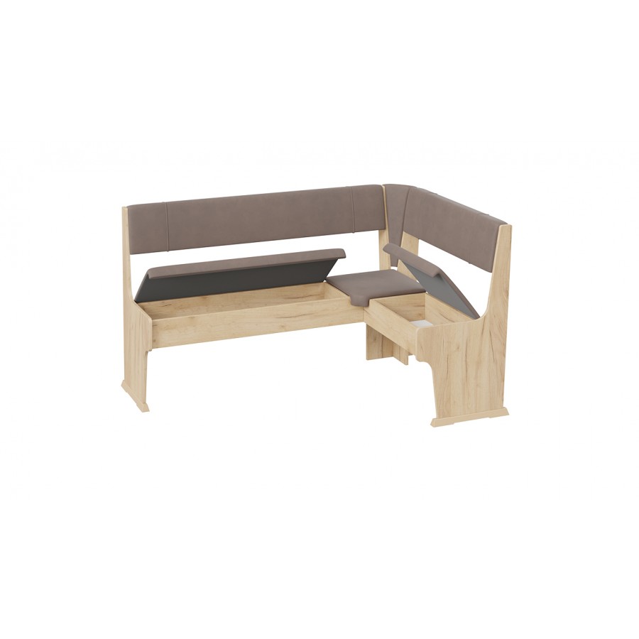 Кухонный уголок «Рио» Дуб Крафт золотой, Микровелюр Duna Stone