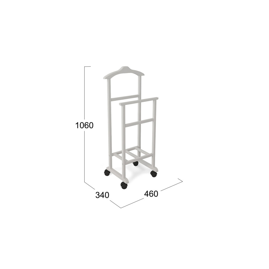 Вешалка напольная (для гостиной) Тип 2 Белый матовый