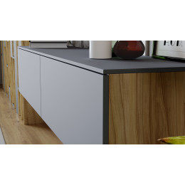 Гостиная «Порто» №5 - ГН-393.005 Яблоня Беллуно, Графит софт