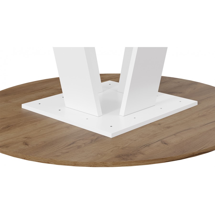 Стол обеденный «Райнер» Тип 1 Белый, Дуб Крафт золотой