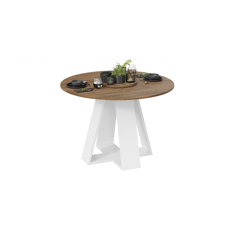 Стол обеденный «Райнер» Тип 1 Белый, Дуб Крафт золотой