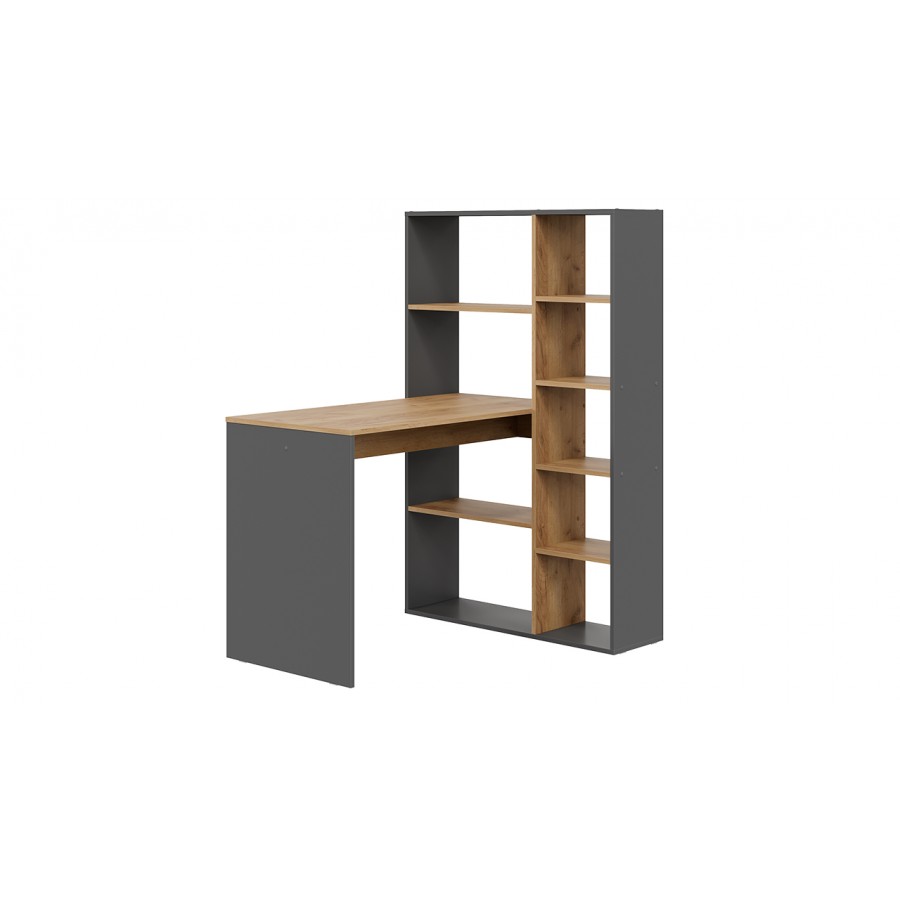 Стол письменный тип 16 Графит Серый/Дуб Крафт Золотой