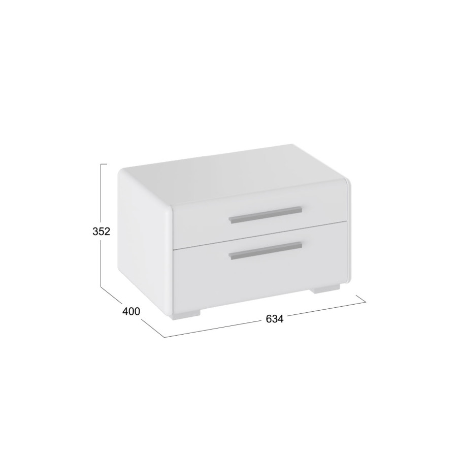 Тумба прикроватная «Наоми» - ТД-208.03.01 Белый глянец