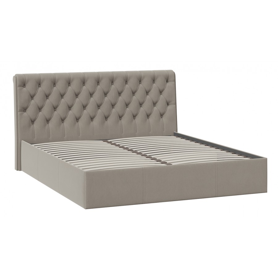 Кровать без ПМ «Скарлет» Тип 1 (без подъемного механизма) Велюр Мокко темный