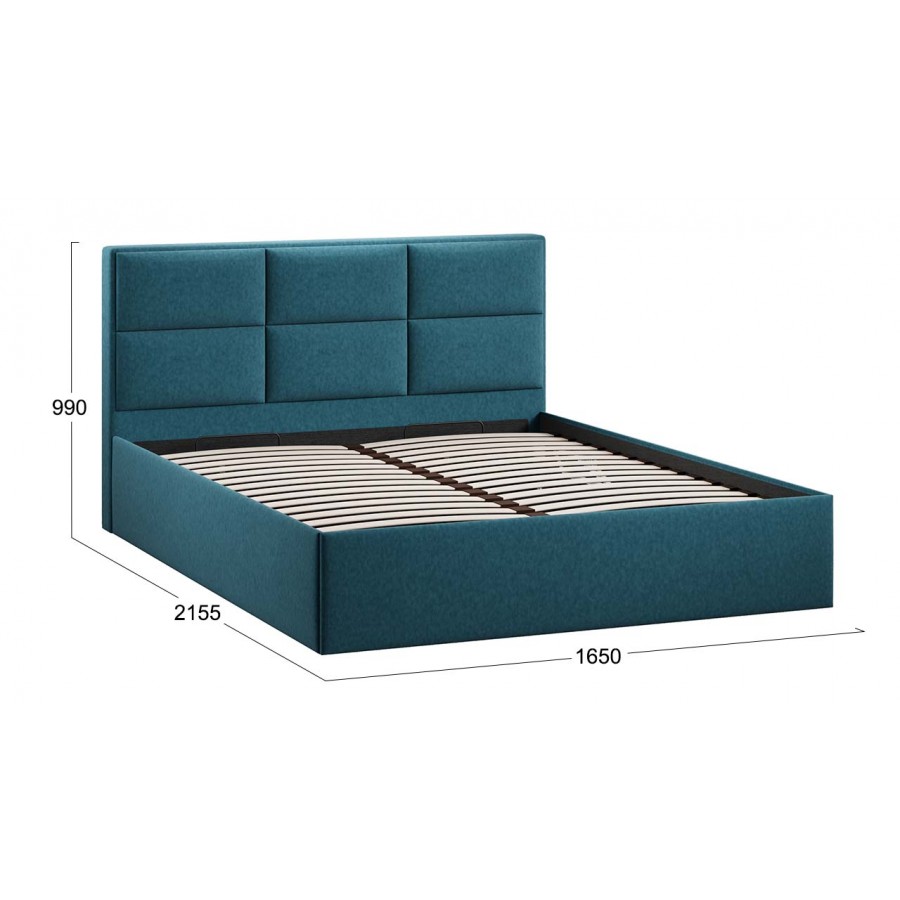 Кровать с ПМ «Стелла» Тип 1 с заглушиной Микровелюр Jercy Izumrud 160 см