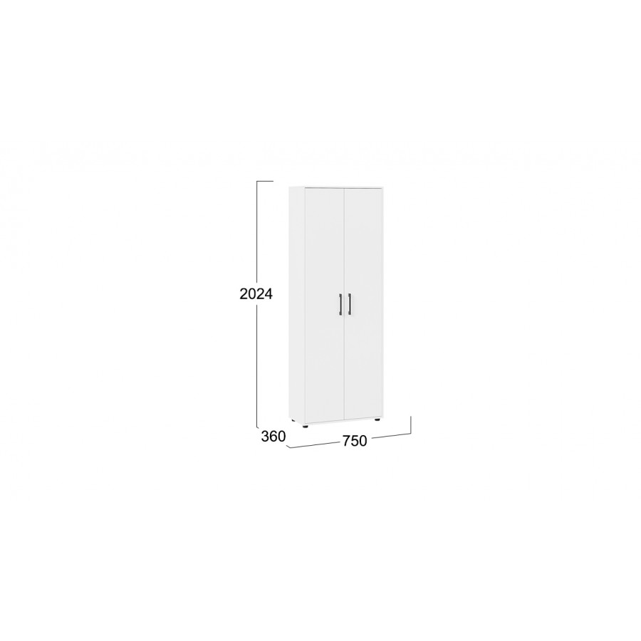 Шкаф комбинированный «Витра» тип 1 Белый Ясень