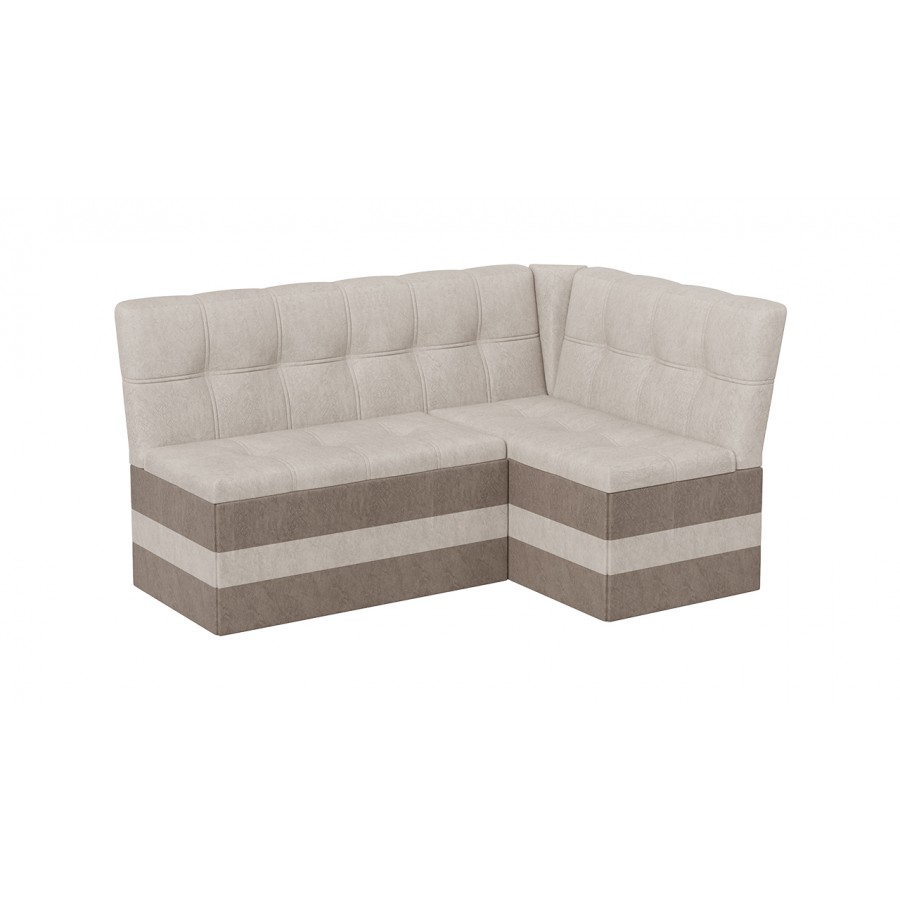 Скамья угловая «Оскар» исп. 2 Микровелюр Wellmart Dark Beige, Latte