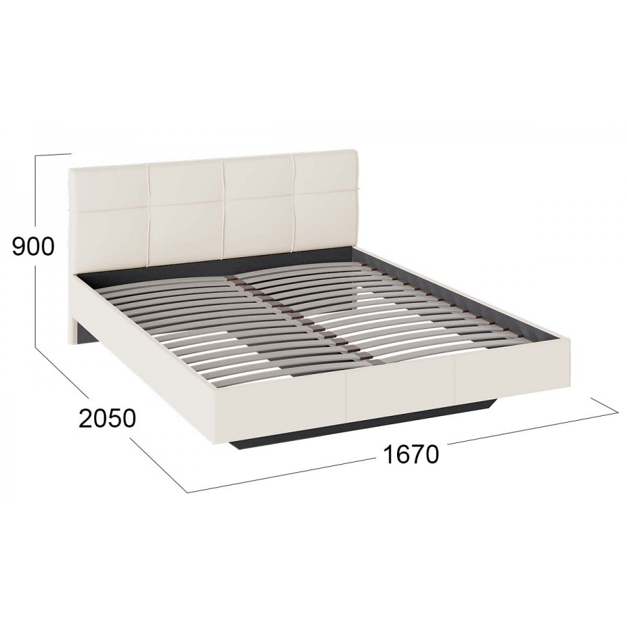 Кровать без ПМ «Элис» Тип 1 (без подъемного механизма) Исп.2 Светлая