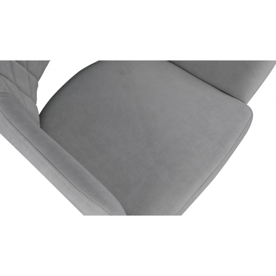 Стул «София» Т6 Белый муар, Велюр D012 светло-серый